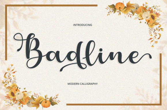 Badline: A Script Font for Editorial Design