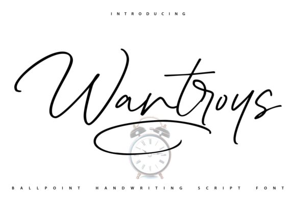 Wantroys: A Graceful Handwritten Typeface for Modern Editorial Design